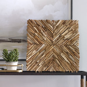 Outland Wood Wall Decor, Natural - transform your walls with stylish wall decor | Image 1 | InSTYLE Home & Rugs