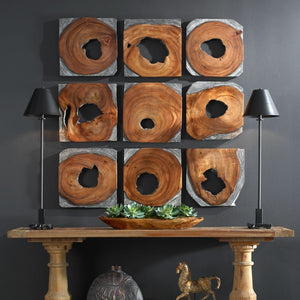 Jungle Wood Wall Decor, S/9 - find the perfect pieces to complement your interior design | Image 1 | InSTYLE Home & Rugs