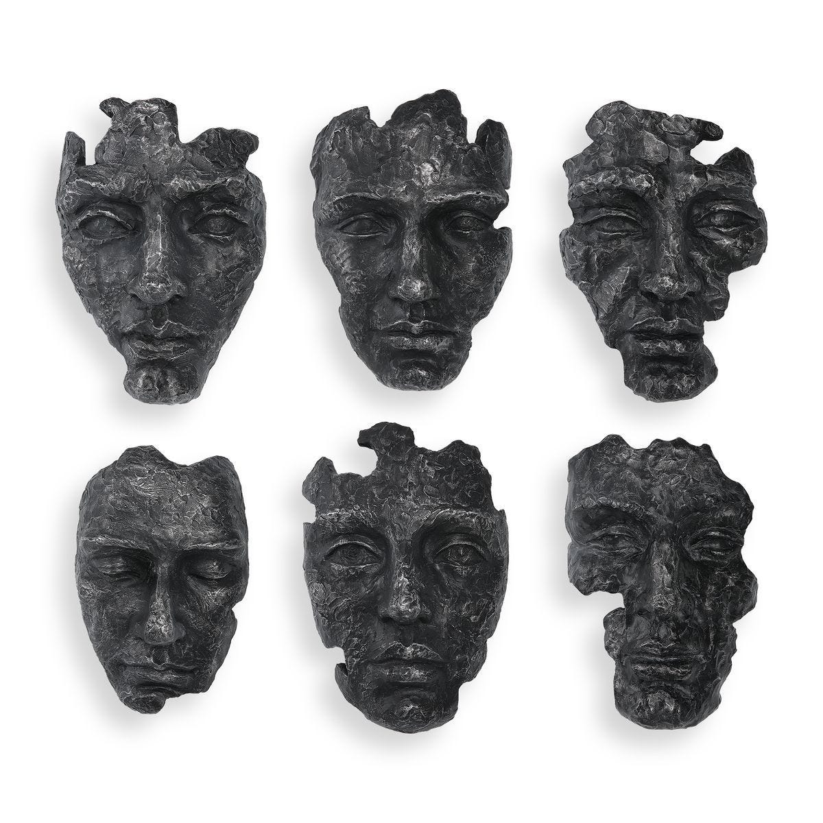 Self-Portrait Wall Decor, Gray, S/6 - transform your walls with stylish wall decor | Image 2 | InSTYLE Home & Rugs