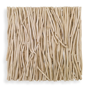 Gathered Teak Square Wood Wall Decor, Bleached - find the perfect pieces to complement your interior design | Image 2 | InSTYLE Home & Rugs