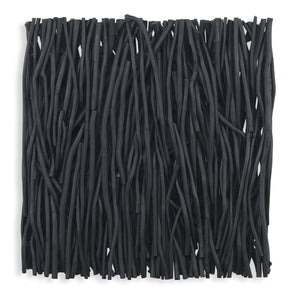 Gathered Teak Square Wood Wall Decor, Black - transform your walls with stylish wall decor | Image 2 | InSTYLE Home & Rugs