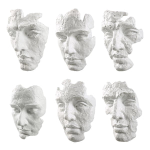 Self-Portrait Wall Decor, White, S/6 - transform your walls with stylish wall decor | Image 4 | InSTYLE Home & Rugs