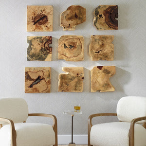Bahati Wood Wall Decor, Natural, S/9 - transform your walls with stylish wall decor | Image 1 | InSTYLE Home & Rugs