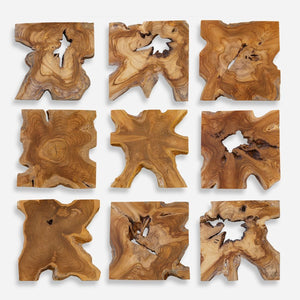 Talia Indoor-Outdoor Wood Wall Decor, S/9 - from framed art to mirrors, create a focal point in any room | Image 5 | InSTYLE Home & Rugs