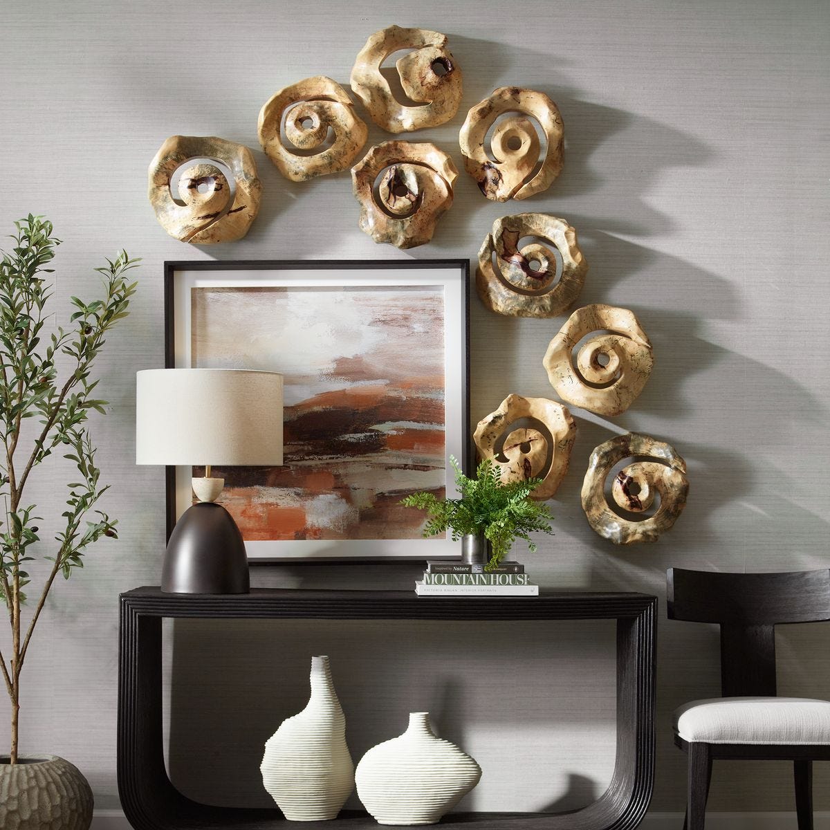 Corkscrew Wood Wall Decor, S/9 - from framed art to mirrors, create a focal point in any room | Image 1 | InSTYLE Home & Rugs