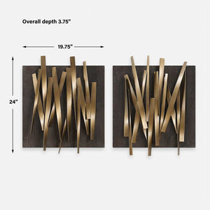 Crosshatch Metal Wall Decor, S/2 - transform your walls with stylish wall decor | Image 7 | InSTYLE Home & Rugs