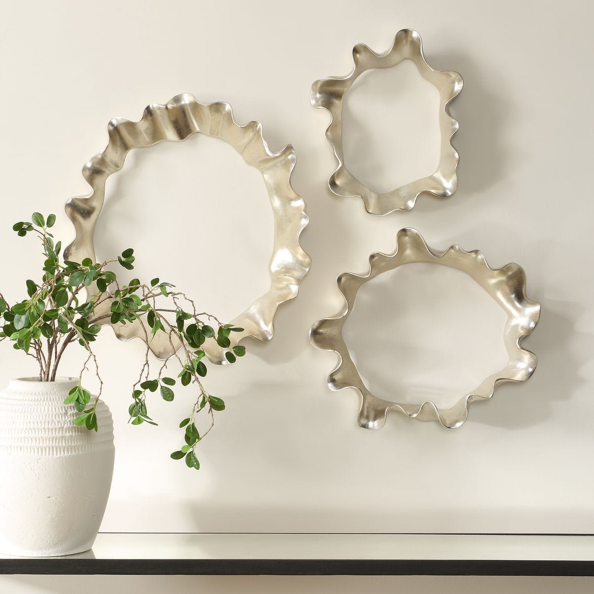Ripple Effect Wall Decor, S/3 - find the perfect pieces to complement your interior design | Image 1 | InSTYLE Home & Rugs