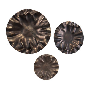 Peonia Indoor-Outdoor Wall Decor, Bronze, S/3 - from framed art to mirrors, create a focal point in any room | Image 4 | InSTYLE Home & Rugs