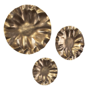 Peonia Indoor-Outdoor Wall Decor, Gold, S/3 - find the perfect pieces to complement your interior design | Image 4 | InSTYLE Home & Rugs