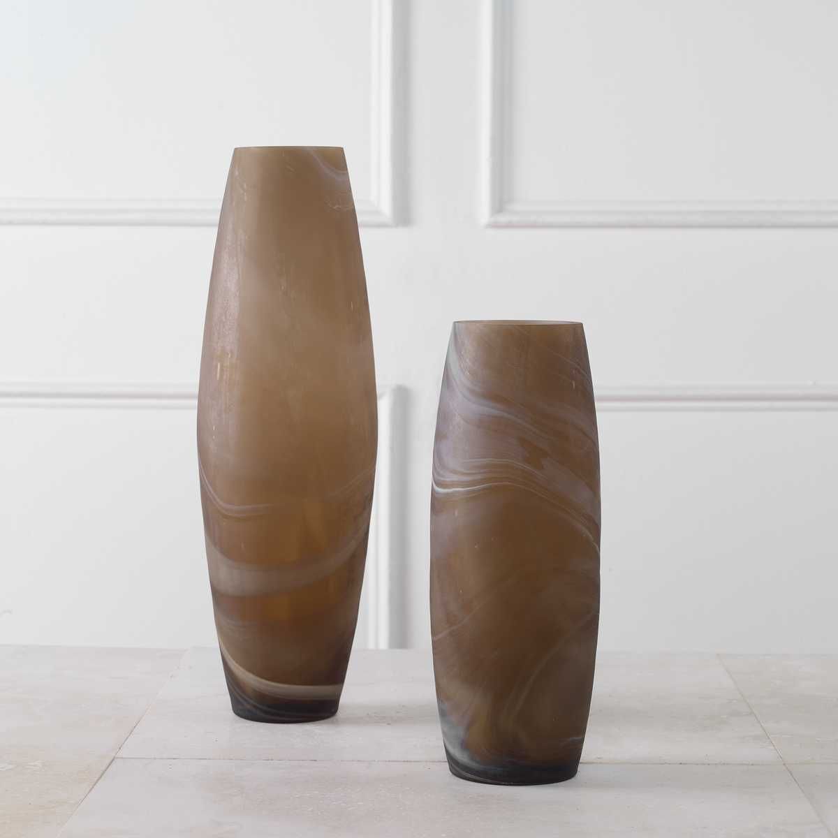 Delicate Swirl Vases, S/2 - decorative vase for enhancing your home decor with vibrant colors | Image 1 | InSTYLE Home & Rugs