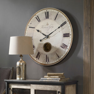 Harrison Gray 30" Wall Clock - transform your walls with stylish wall decor | Image 1 | InSTYLE Home & Rugs