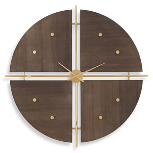 Walnut Elegance, Clock - transform your walls with stylish wall decor | Image 2 | InSTYLE Home & Rugs