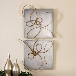 Harmony Metal Wall Decor, S/2 - transform your walls with stylish wall decor | Image 3 | InSTYLE Home & Rugs