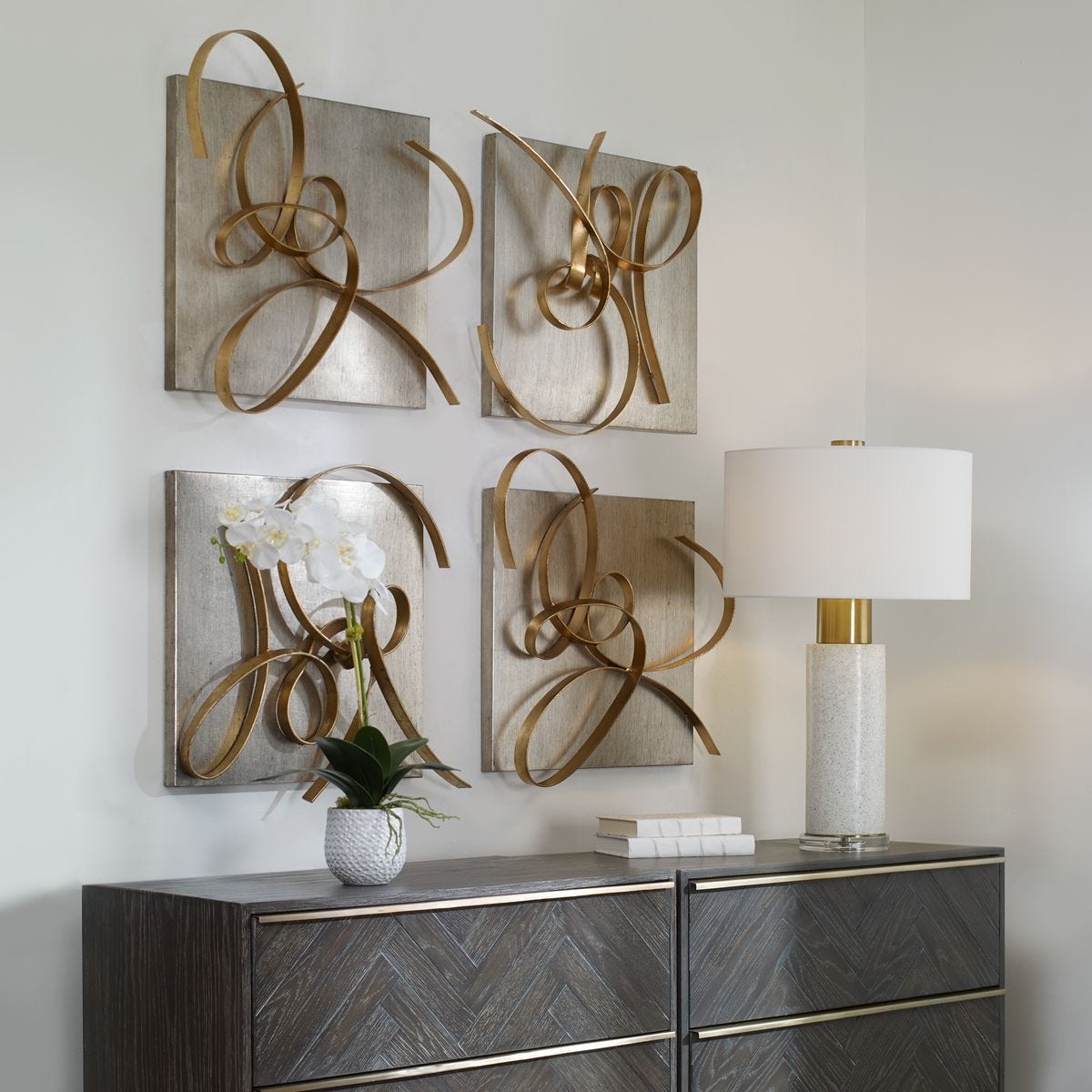 Harmony Metal Wall Decor, S/2 - transform your walls with stylish wall decor | Image 1 | InSTYLE Home & Rugs