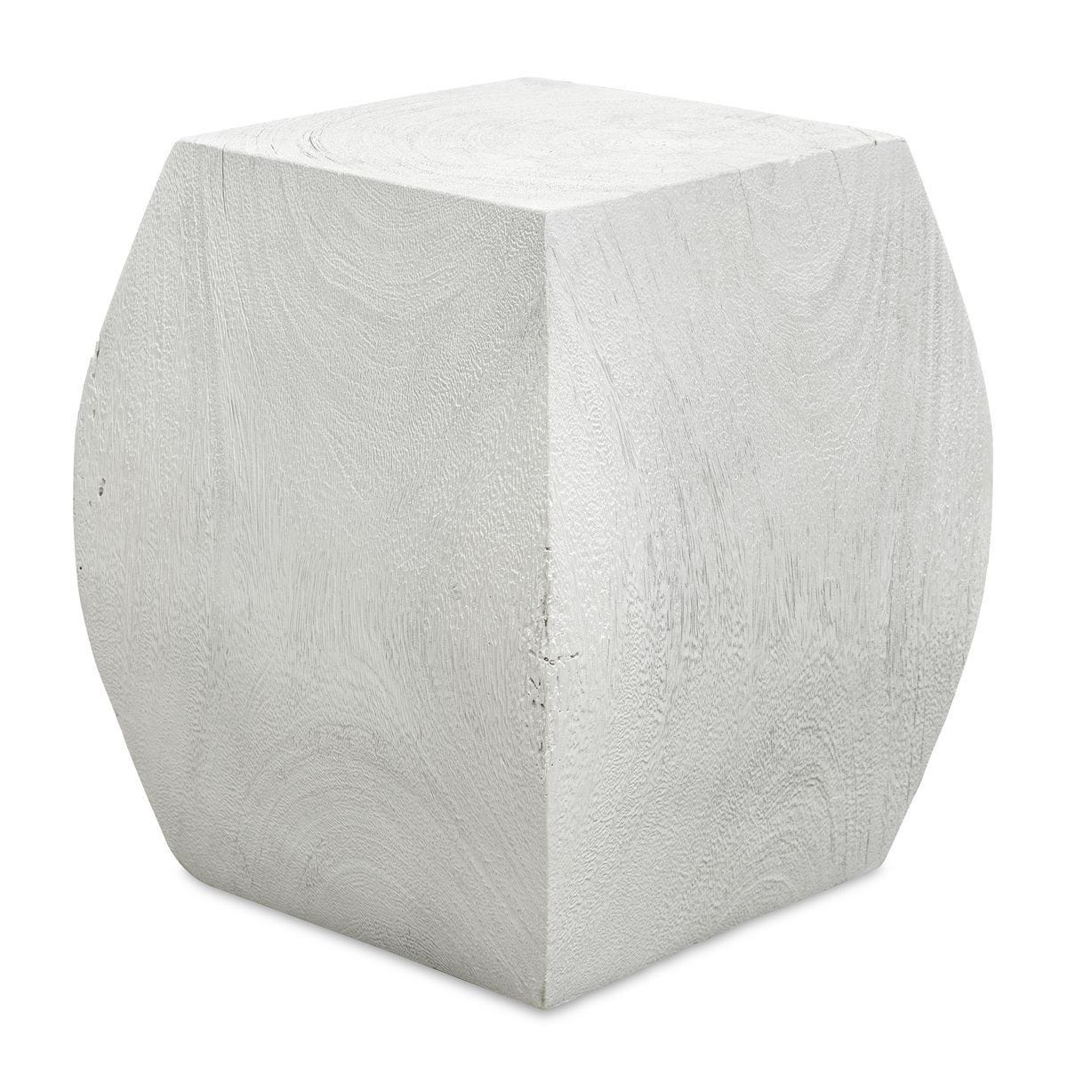 Grove Accent Stool, Ivory - compact and stylish design | Image 1 | InSTYLE Home & Rugs