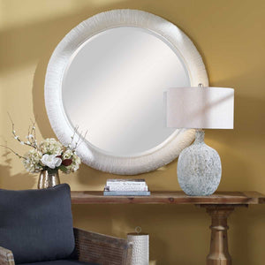 Mariner Round Mirror, White - elegant and functional accent pieces for any room | Image 1 | InSTYLE Home & Rugs