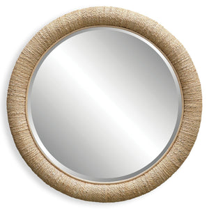 Mariner Round Mirror, Natural - perfect for enhancing light and creating a sense of space | Image 2 | InSTYLE Home & Rugs