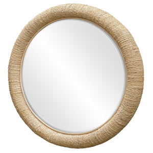 Mariner Round Mirror, Natural - perfect for enhancing light and creating a sense of space | Image 3 | InSTYLE Home & Rugs