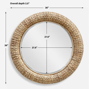 Twisted Seagrass Round Mirror - available in various shapes, sizes, and frame styles | Image 7 | InSTYLE Home & Rugs