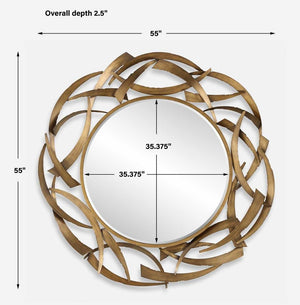 Cutting Edge Round Mirror - perfect for enhancing light and creating a sense of space | Image 6 | InSTYLE Home & Rugs