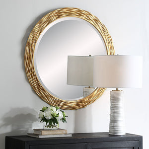 Celeste Round Mirror - perfect for enhancing light and creating a sense of space | Image 3 | InSTYLE Home & Rugs
