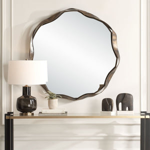 Catch The Wave Round Mirror - elegant and functional accent pieces for any room | Image 4 | InSTYLE Home & Rugs