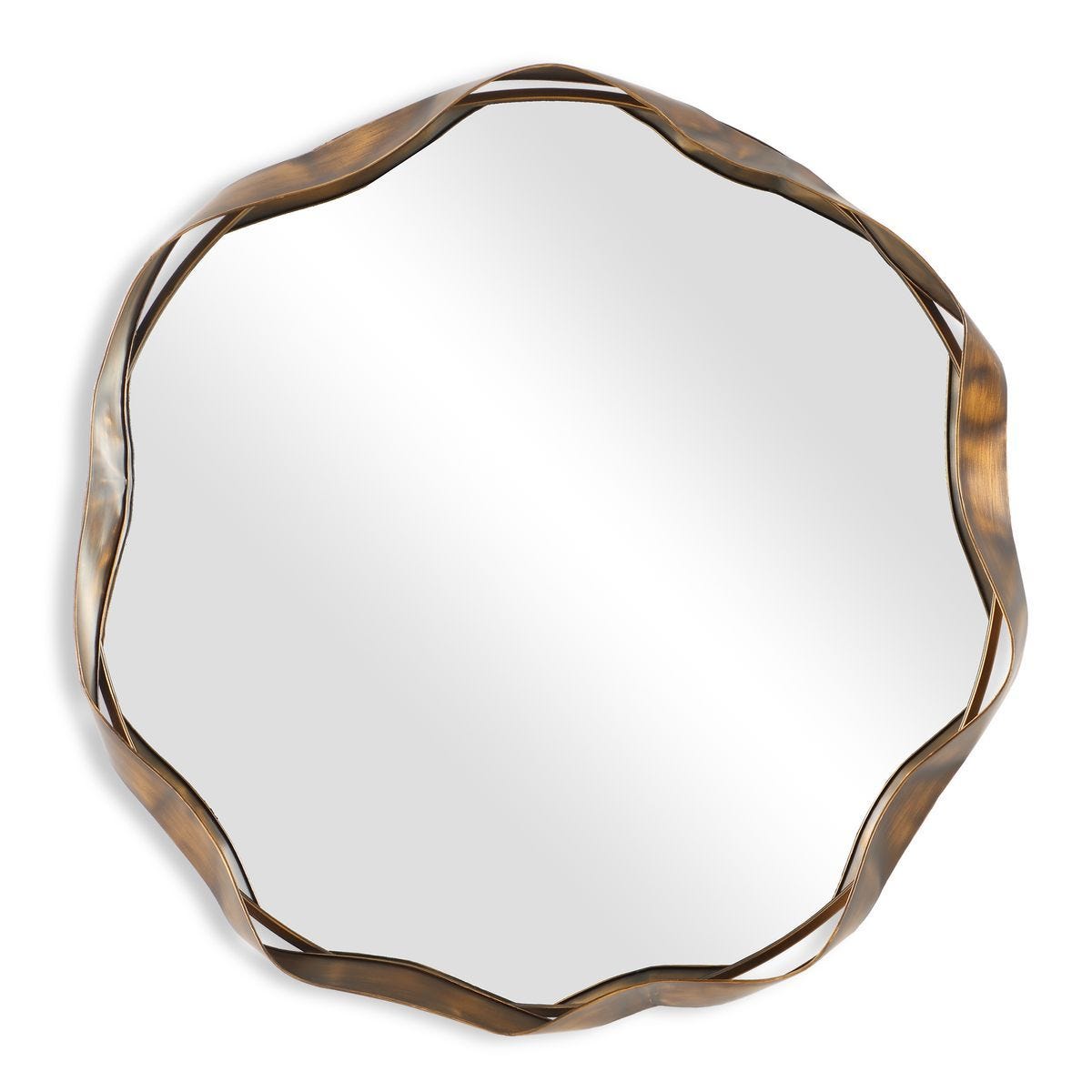 Catch The Wave Round Mirror - elegant and functional accent pieces for any room | Image 2 | InSTYLE Home & Rugs