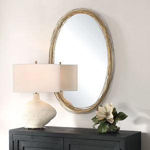 Gillian Oval Mirror - perfect for enhancing light and creating a sense of space | Image 3 | InSTYLE Home & Rugs