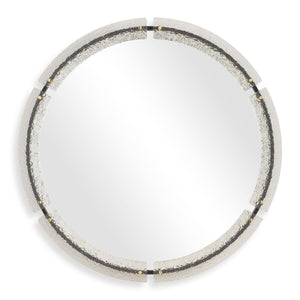 Crystalline Round Mirror - perfect for enhancing light and creating a sense of space | Image 2 | InSTYLE Home & Rugs