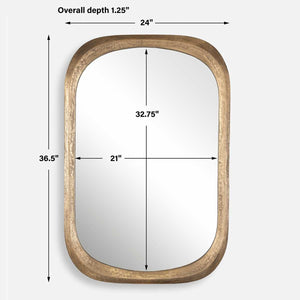 Malone Mirror, Brass - perfect for enhancing light and creating a sense of space | Image 6 | InSTYLE Home & Rugs