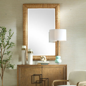 Twisted Seagrass Large Mirror - perfect for enhancing light and creating a sense of space | Image 1 | InSTYLE Home & Rugs