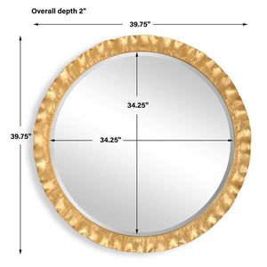 Haya Round Mirror, Gold - available in various shapes, sizes, and frame styles | Image 6 | InSTYLE Home & Rugs