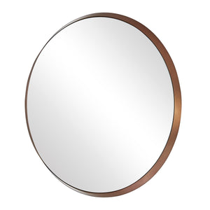 Torrado Round Mirror, Bronze - full-length mirror for creating the illusion of space and light | Image 4 | InSTYLE Home & Rugs