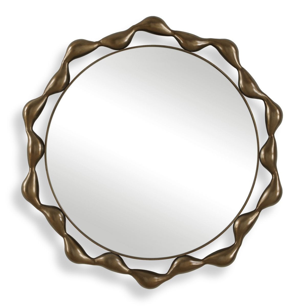 Remolino Round Mirror - modern mirror with sleek design for contemporary interiors | Image 2 | InSTYLE Home & Rugs