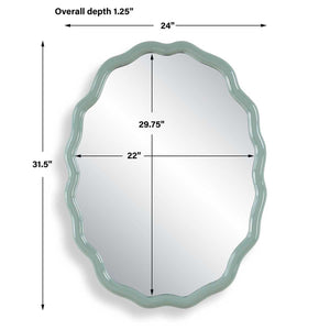 Isly Oval Mirror - perfect for enhancing light and creating a sense of space | Image 6 | InSTYLE Home & Rugs