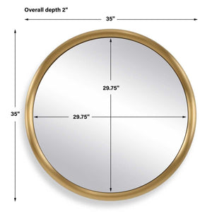 Atkinson Round Mirror - perfect for enhancing light and creating a sense of space | Image 6 | InSTYLE Home & Rugs