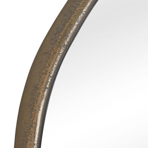 Lowen Round Mirror, Brass - modern mirror with sleek design for contemporary interiors | Image 4 | InSTYLE Home & Rugs