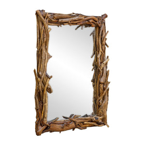 Rooted Reflection Mirror, Natural - full-length mirror for creating the illusion of space and light | Image 2 | InSTYLE Home & Rugs