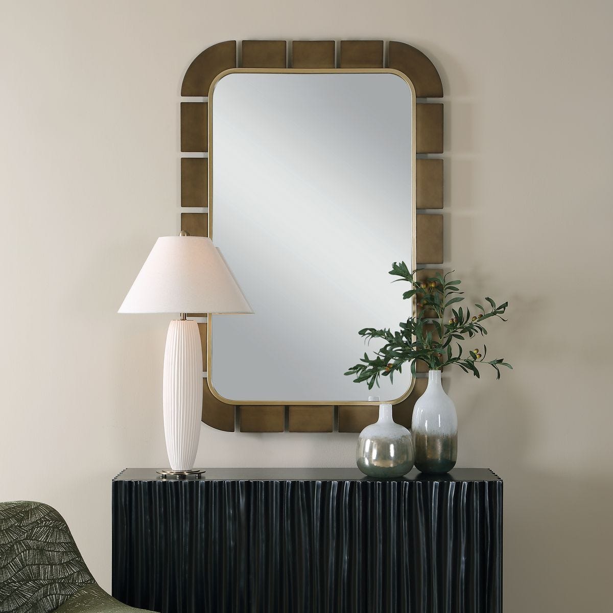 Segment Mirror - modern mirror with sleek design for contemporary interiors | Image 1 | InSTYLE Home & Rugs