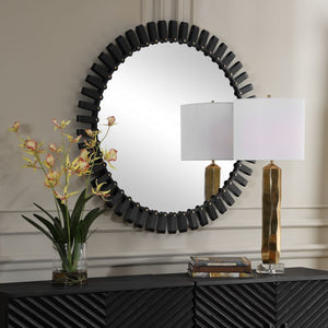 Jael Round Mirror - elegant mirror for adding style and light to any room | Image 3 | InSTYLE Home & Rugs