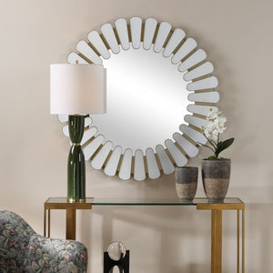 Miran Round Mirror - elegant mirror for adding style and light to any room | Image 1 | InSTYLE Home & Rugs