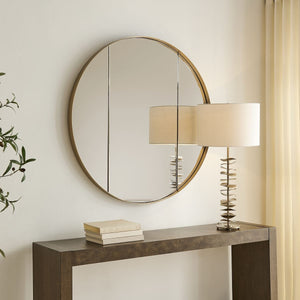 Amram Round Mirror - full-length mirror for creating the illusion of space and light | Image 3 | InSTYLE Home & Rugs