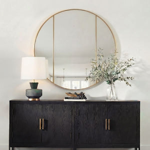 Amram Round Mirror - full-length mirror for creating the illusion of space and light | Image 1 | InSTYLE Home & Rugs