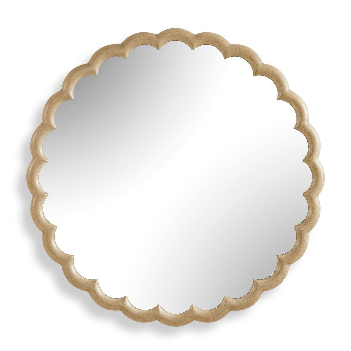 Cerrito Round Mirror, Burnished Ivory - modern mirror with sleek design for contemporary interiors | Image 2 | InSTYLE Home & Rugs