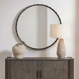 Grander Round Mirror - full-length mirror for creating the illusion of space and light | Image 1 | InSTYLE Home & Rugs