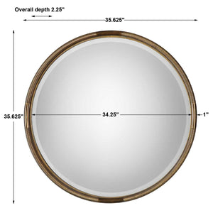 Finnick Round Mirror - perfect for enhancing light and creating a sense of space | Image 5 | InSTYLE Home & Rugs
