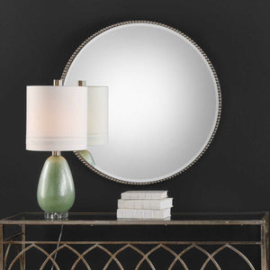 Stefania Round Mirror - elegant mirror for adding style and light to any room | Image 4 | InSTYLE Home & Rugs