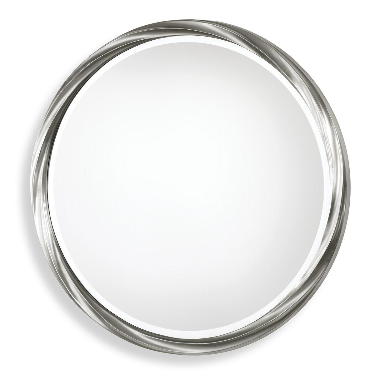 Orion Round Mirror - modern mirror with sleek design for contemporary interiors | Image 2 | InSTYLE Home & Rugs
