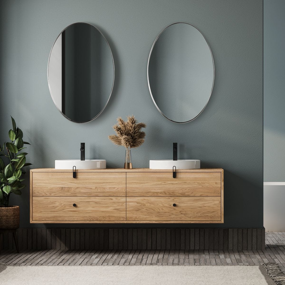 Pursley Oval Mirror, Nickel - full-length mirror for creating the illusion of space and light | Image 1 | InSTYLE Home & Rugs