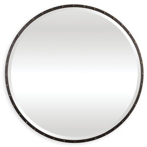 Benedo Round Mirror - modern mirror with sleek design for contemporary interiors | Image 2 | InSTYLE Home & Rugs